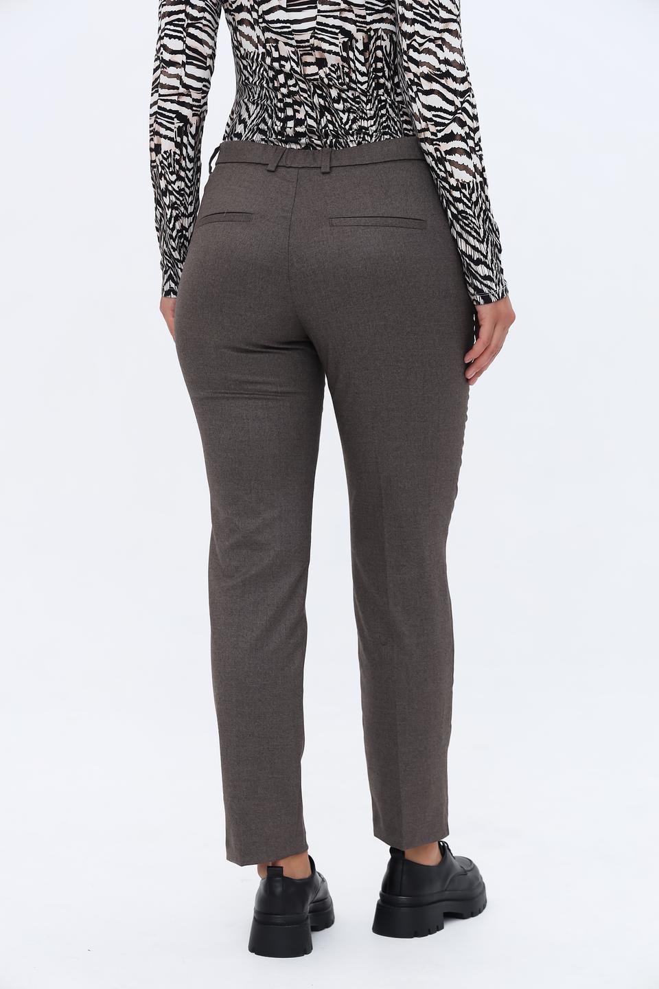 Брюки классические Oui серо-коричневые
