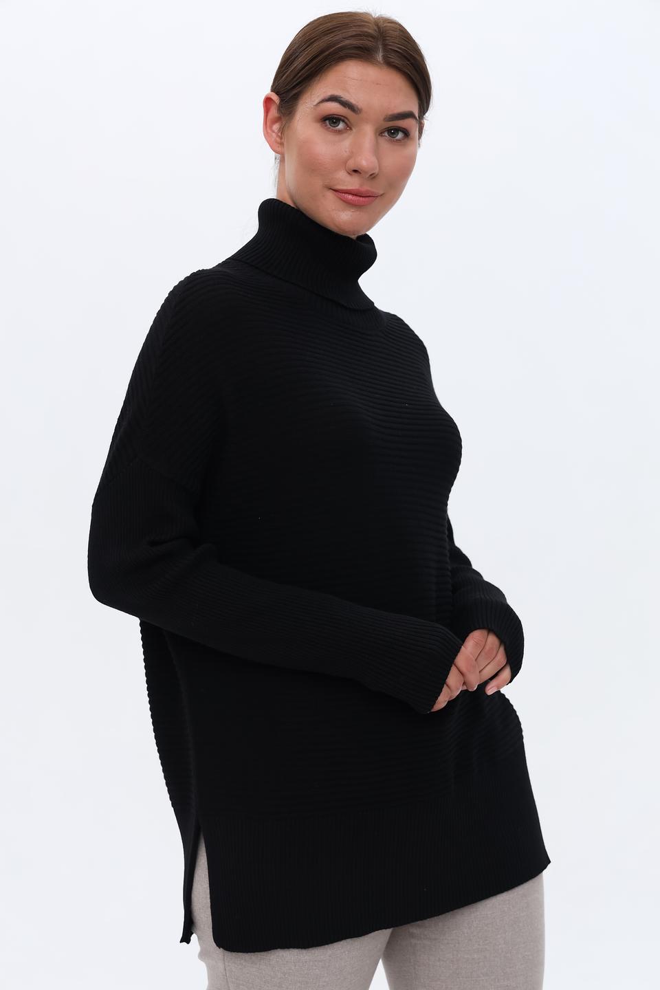 Пуловер Marc Aurel чёрный с горлом