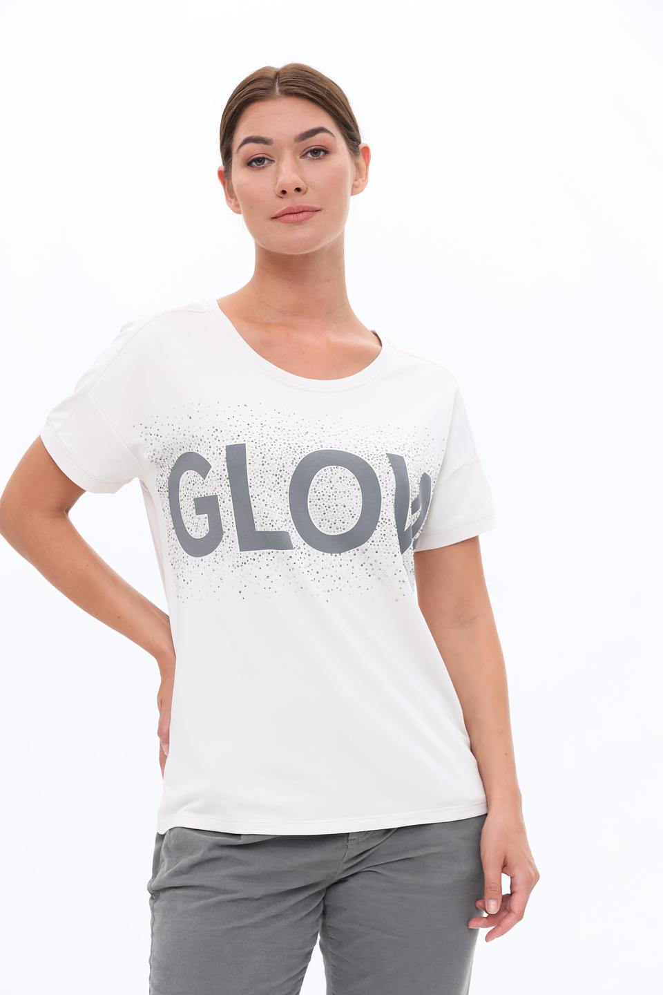 Футболка Monari с надписью Glow белый