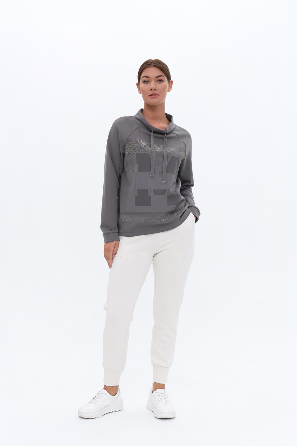 Пуловер Monari серый с декором