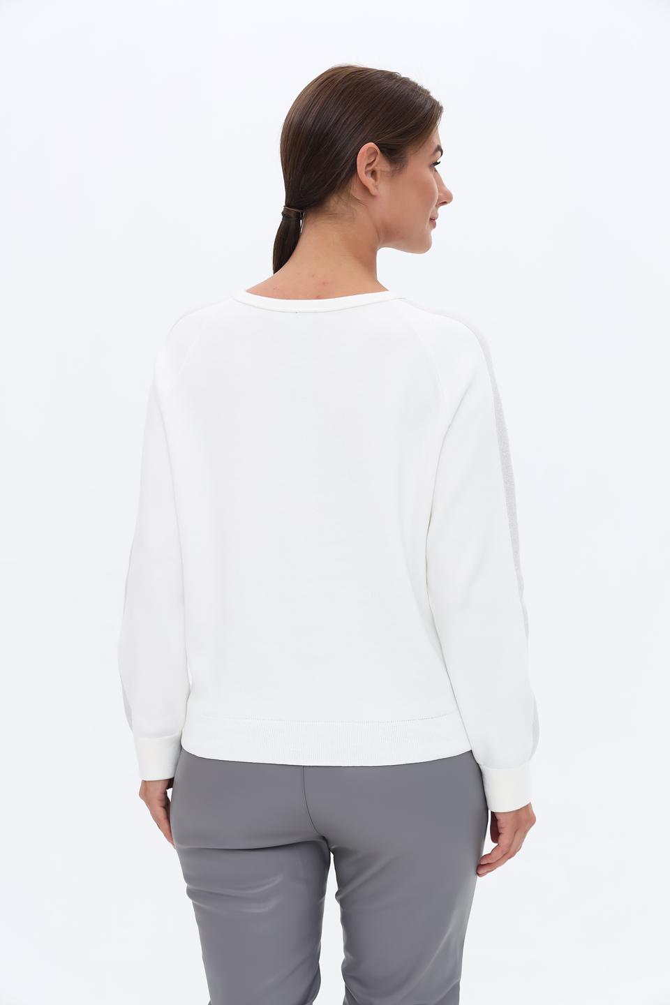 Пуловер Monari с принтом белый