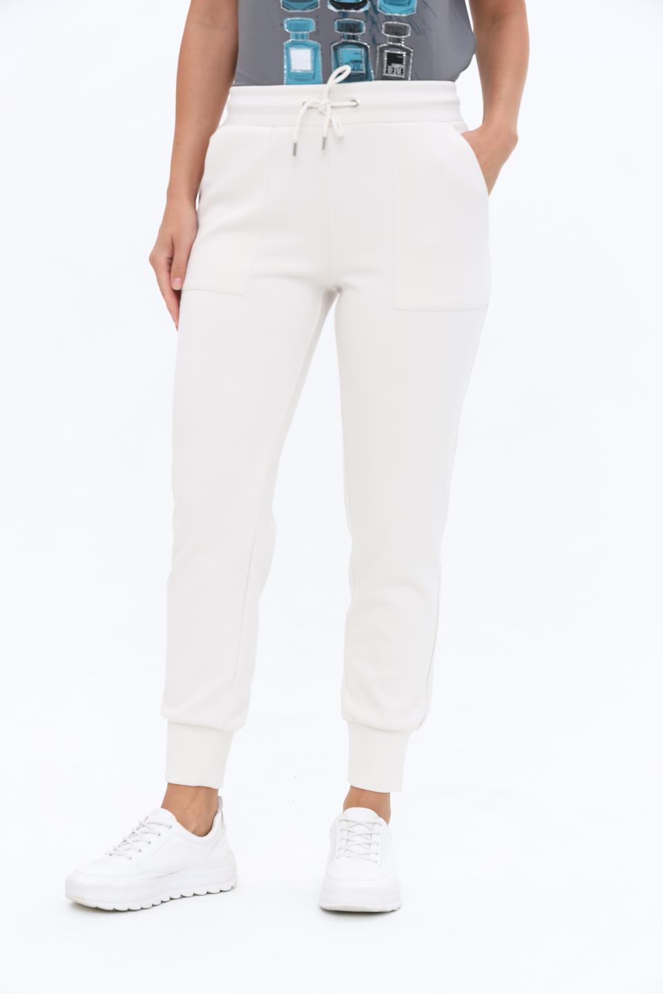 Брюки Monari белые с манжетами
