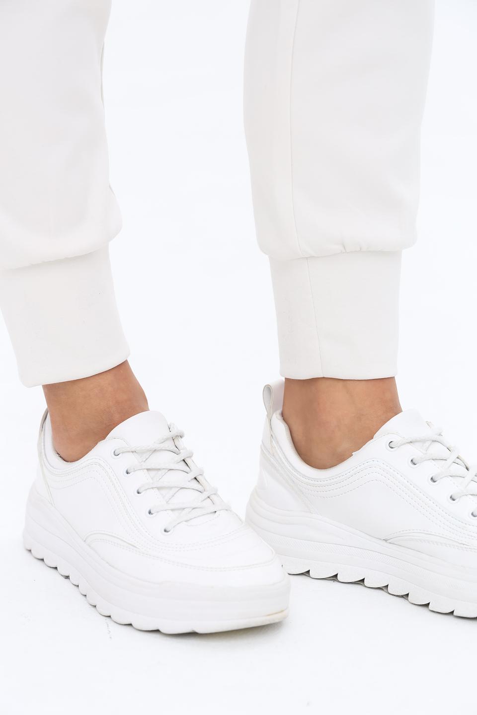 Брюки Monari белые с манжетами