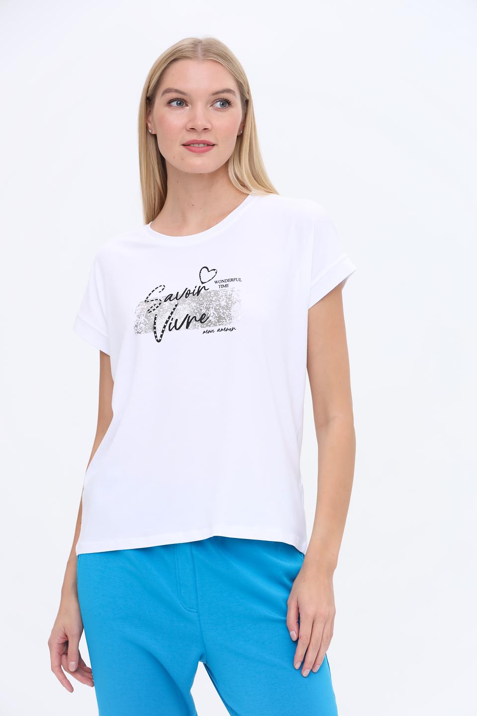 Футболка More and More с принтом