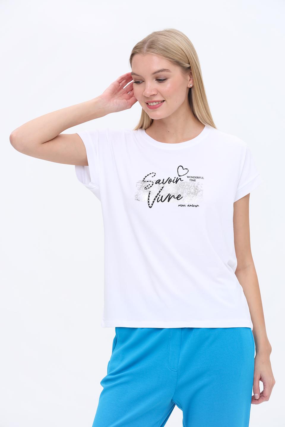 Футболка More and More с принтом