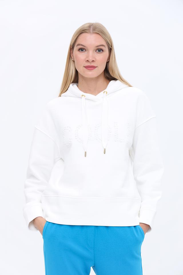 Пуловер More and More с логотипом белый