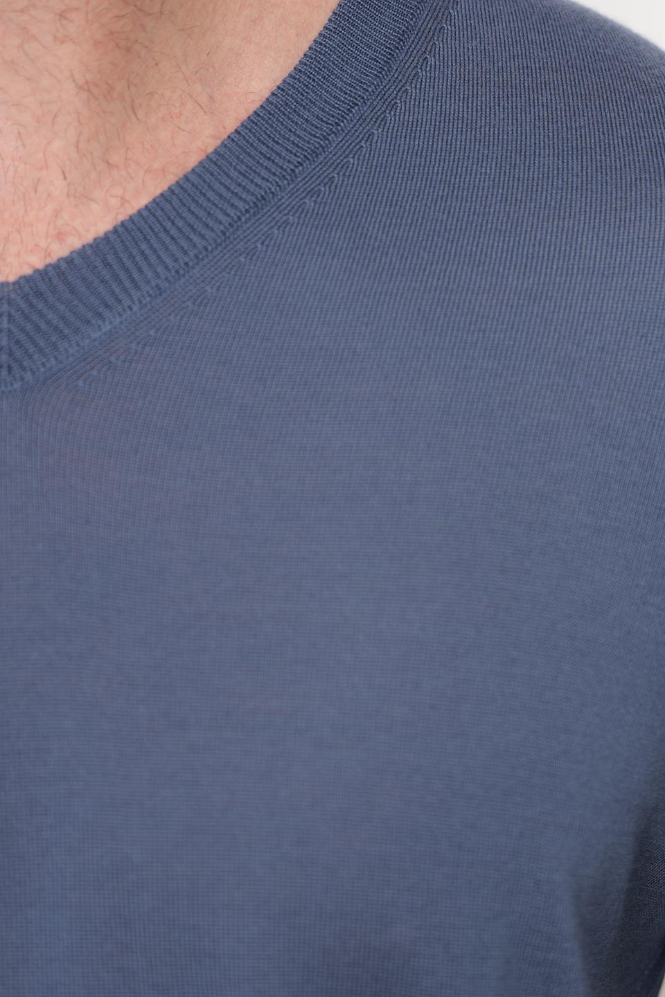 Джемпер Boss Black V-образный синий