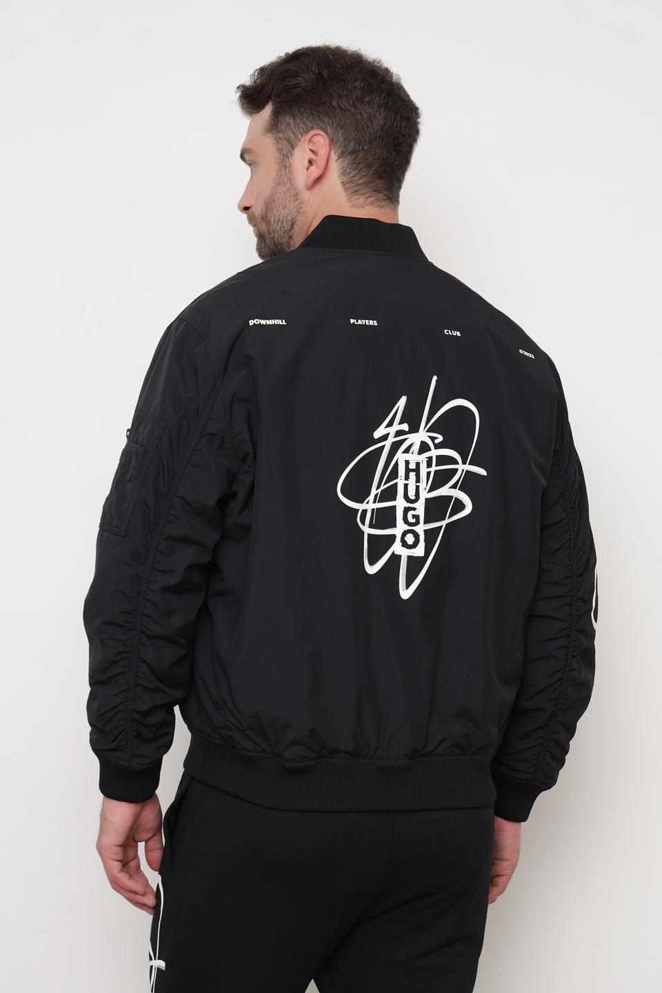 Куртка-бомбер Hugo с принтом чёрный