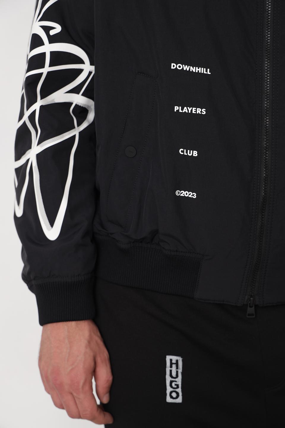 Куртка-бомбер Hugo с принтом чёрный