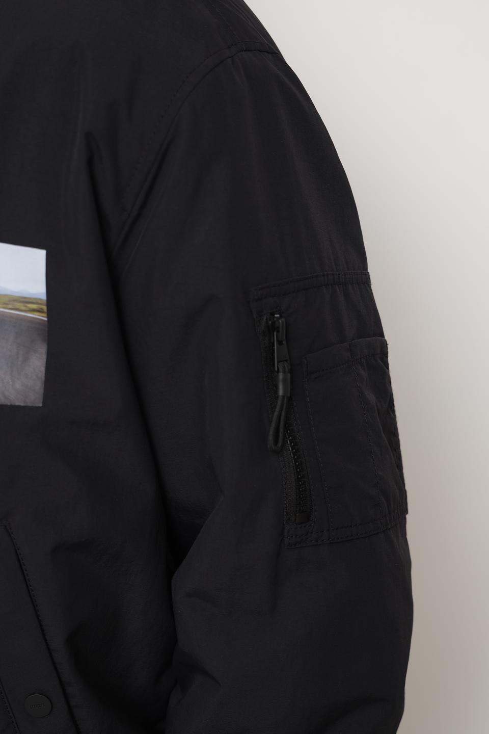 Куртка-бомбер Hugo с принтом чёрный