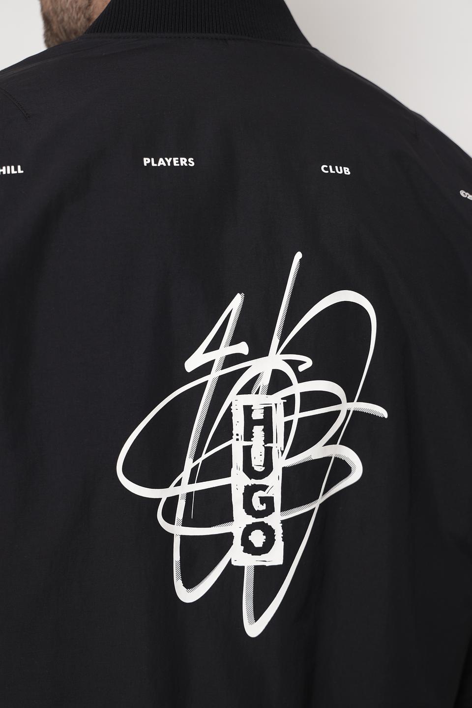 Куртка-бомбер Hugo с принтом чёрный