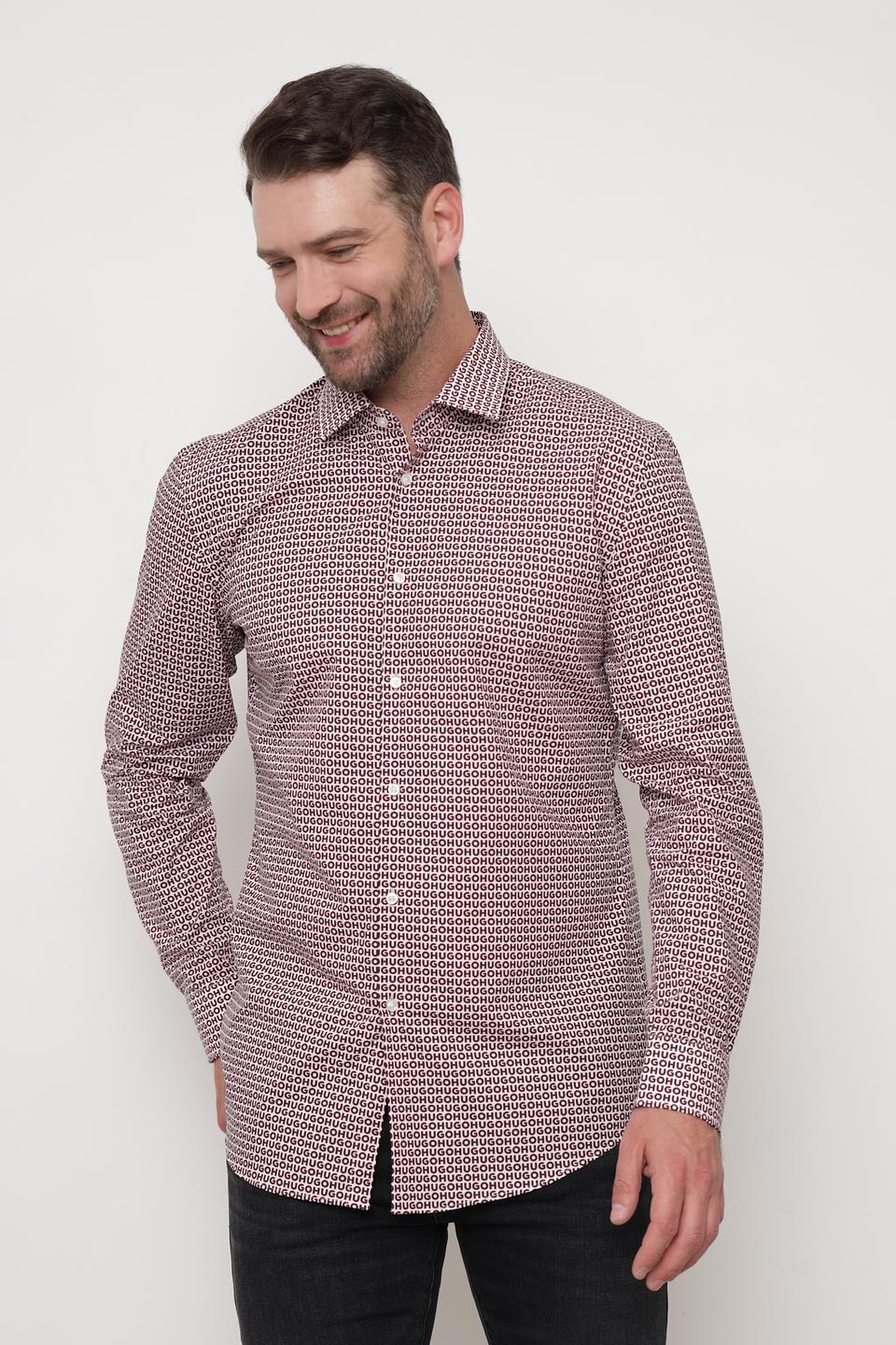 Рубашка Hugo с геометрическим принтом