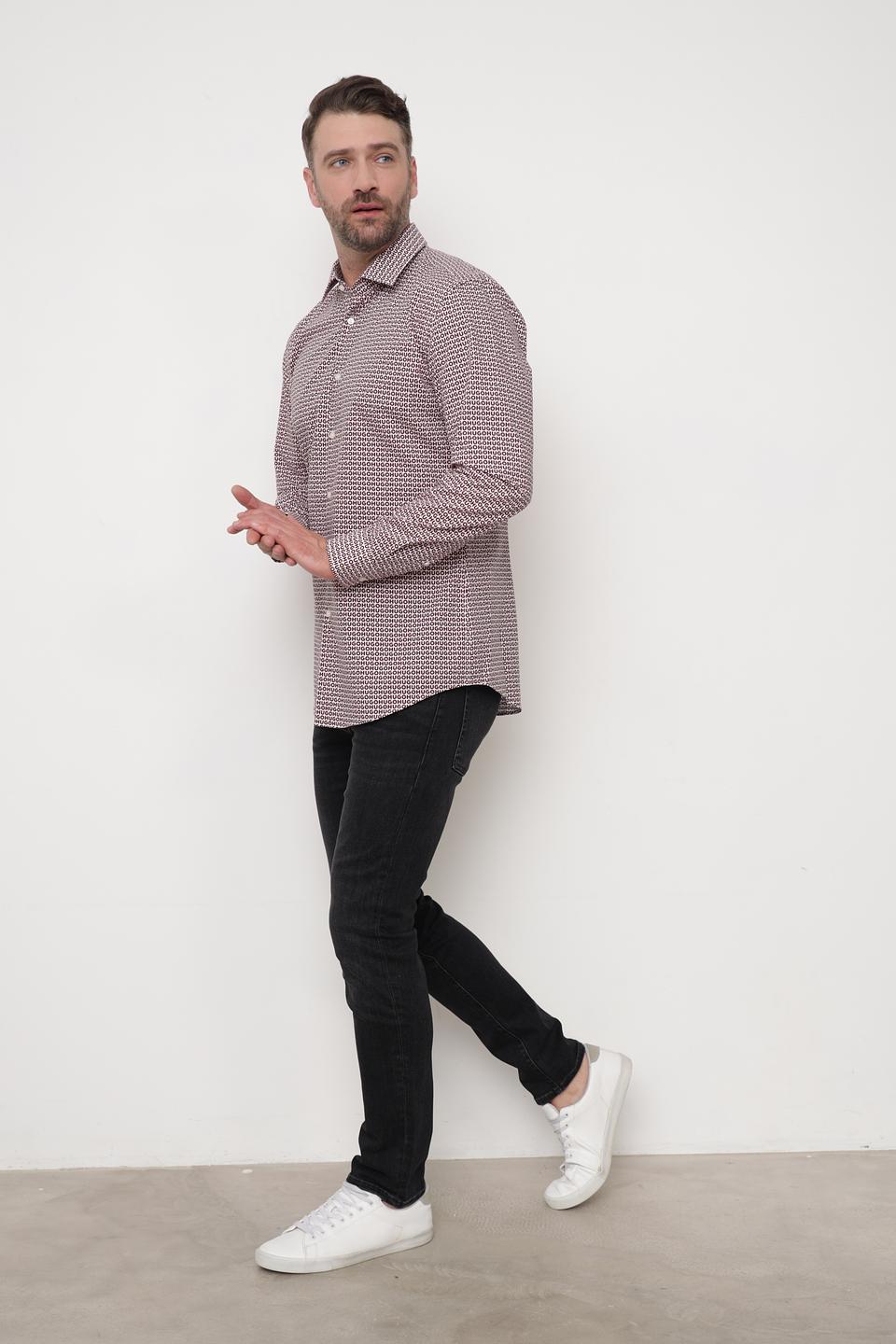 Рубашка Hugo с геометрическим принтом