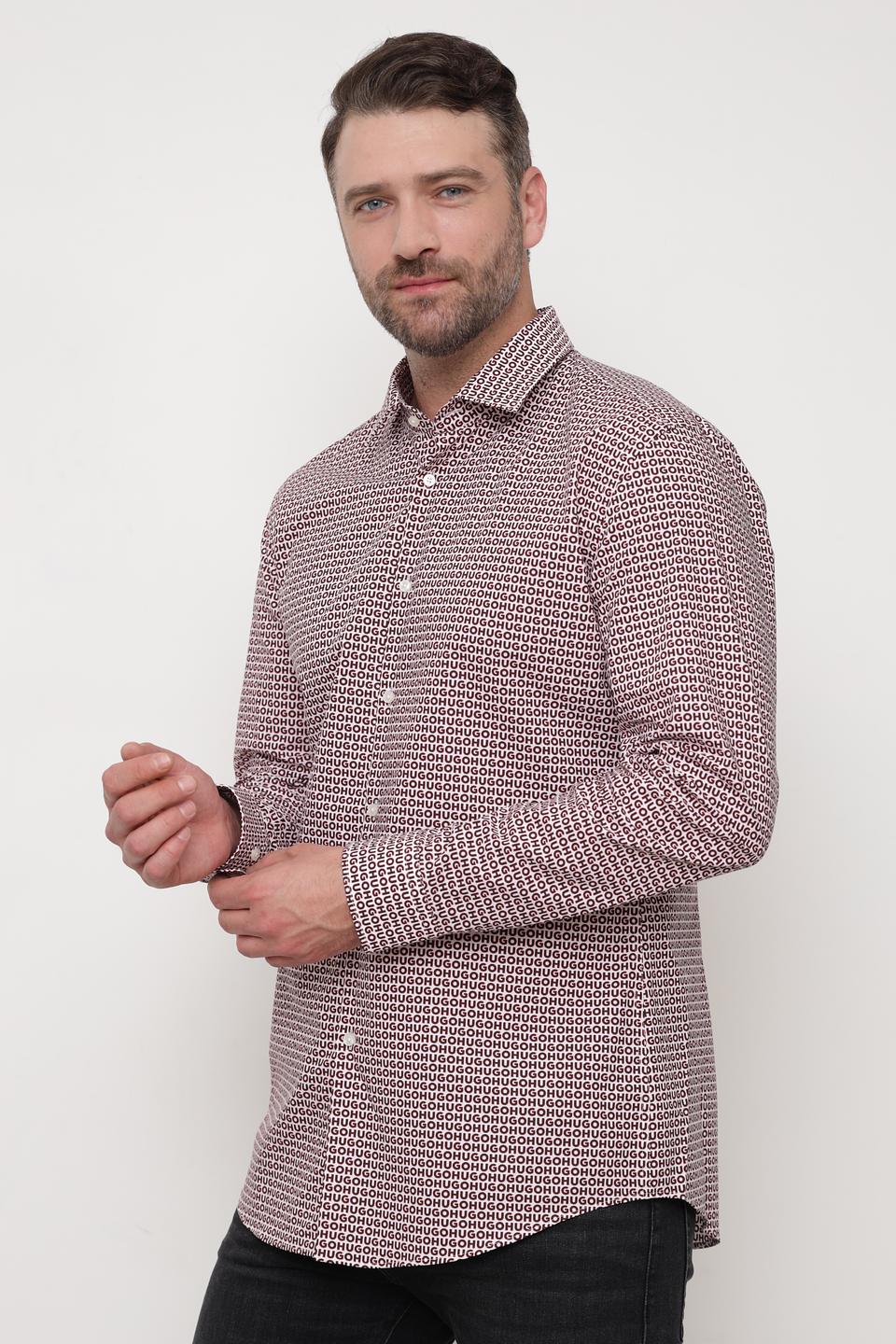 Рубашка Hugo с геометрическим принтом