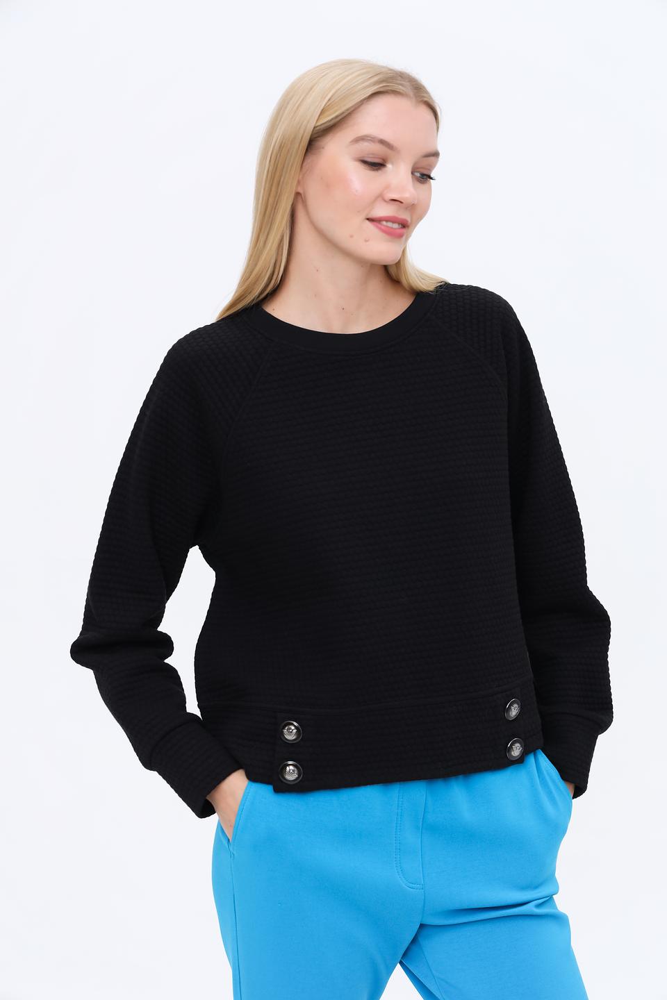 Джемпер Emporio Armani чёрный с пуговицами