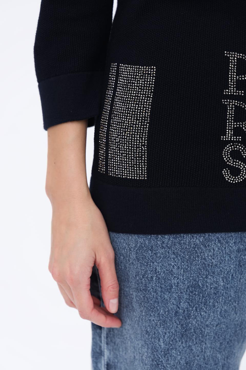 Пуловер Pezzo с городами чёрный