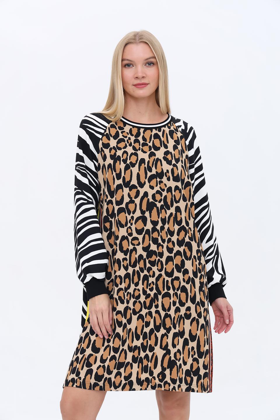 Платье Marc Cain леопард и зебра