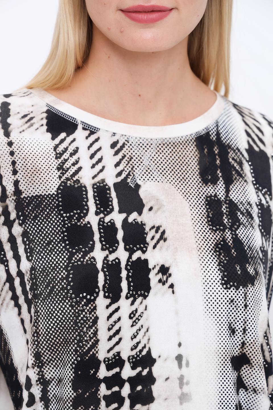 Пуловер Monari с принтом в клетку