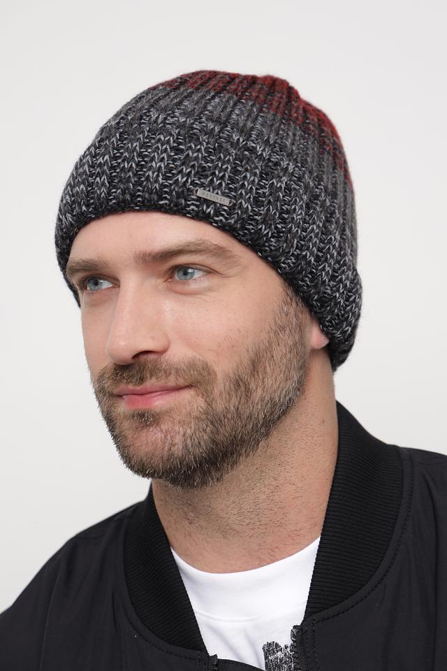 Шапка Wegener мужская меланж с красным