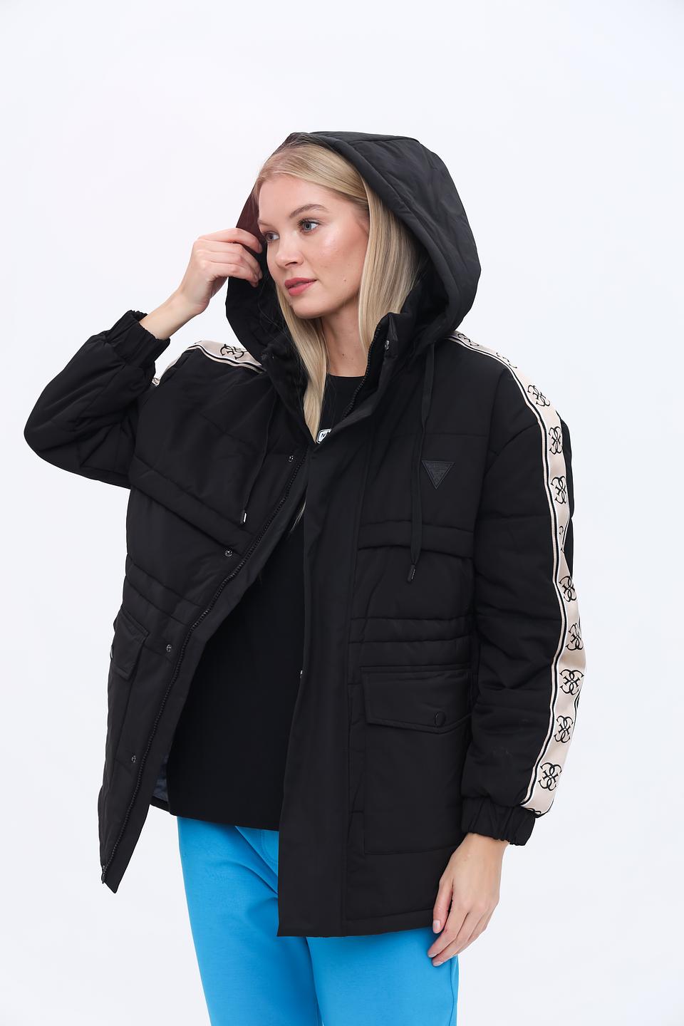 Куртка Guess жен. с логотипом чёрная