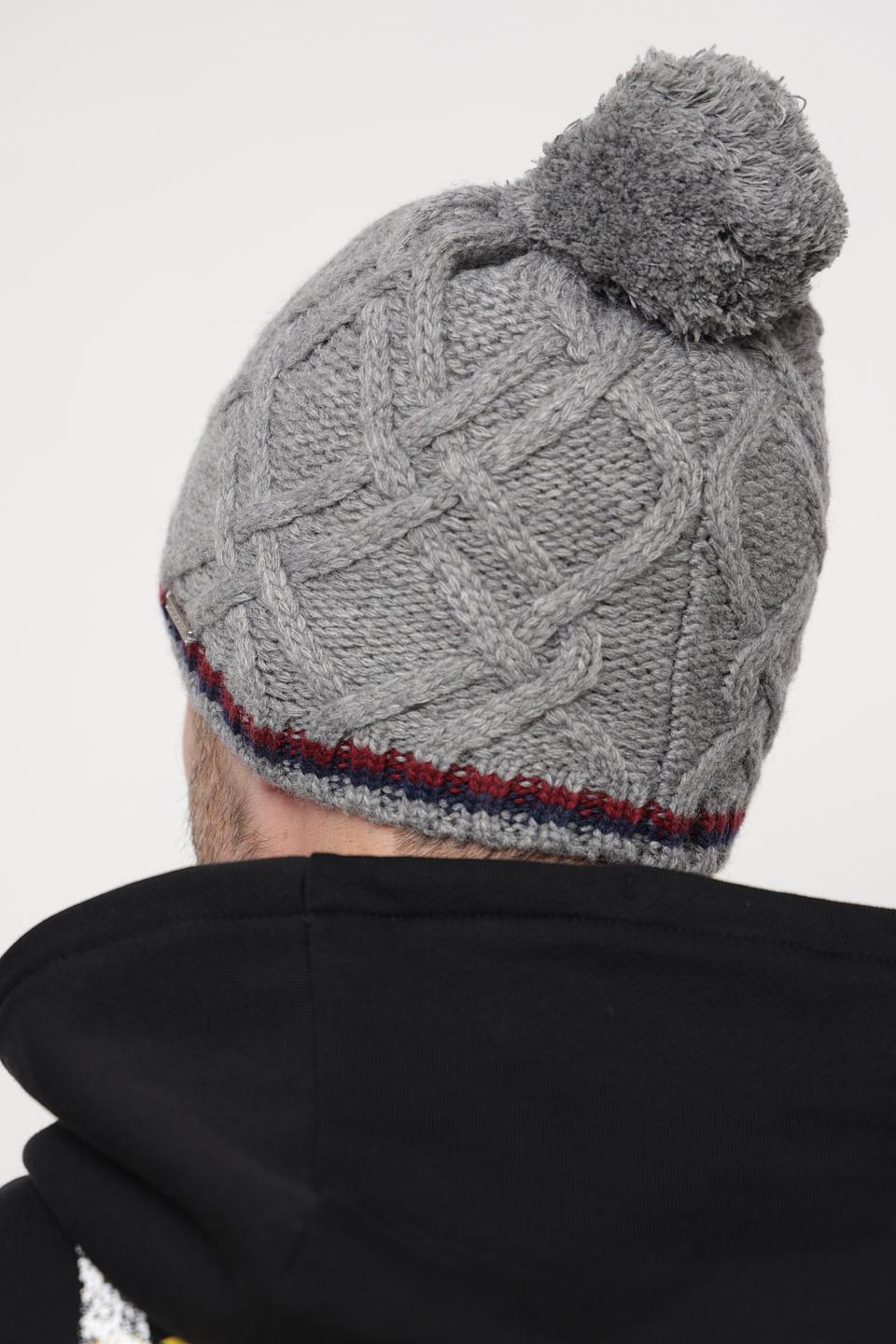Шапка Bugatti ACC серая с полосками