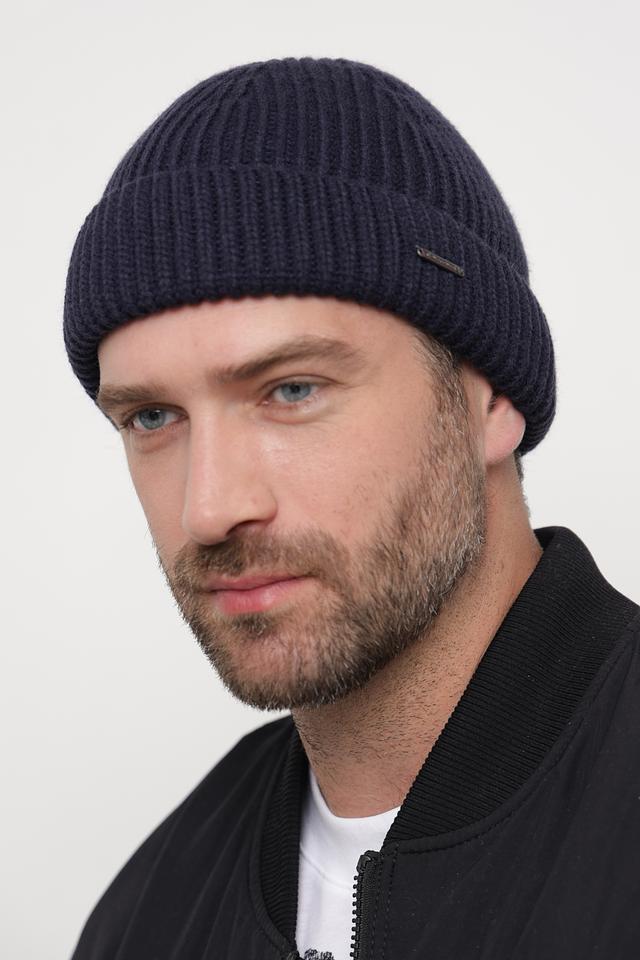 Шапка Wegener мужская вязаная тёмно-синяя