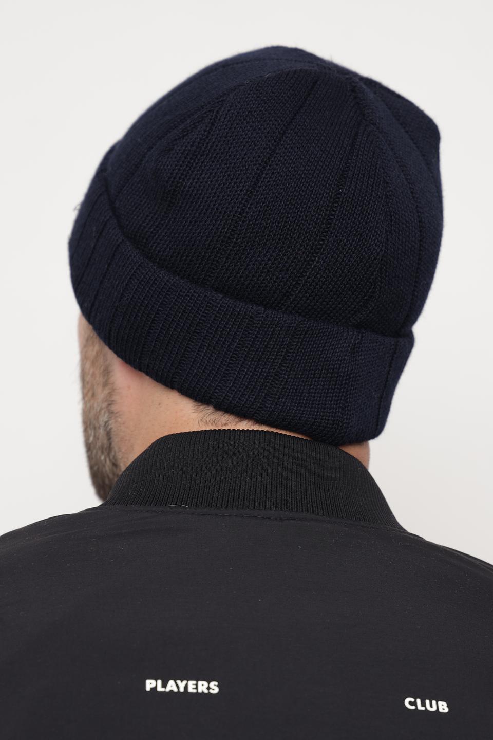 Шапка Bugatti ACC мужская тёмно-синяя