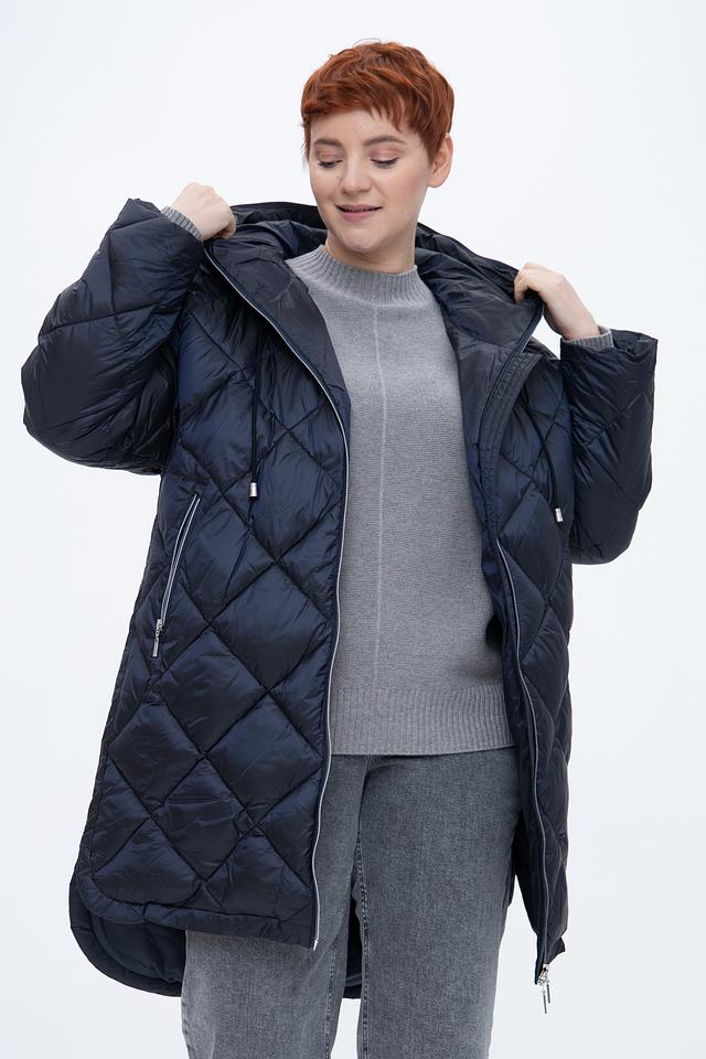 Пальто Baronia стеганое тёмно-синее