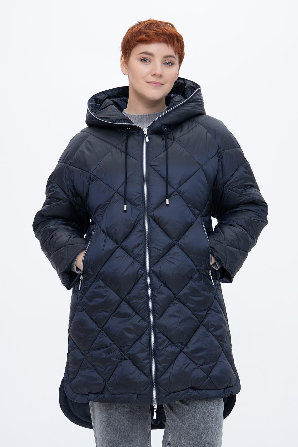 Пальто Baronia стеганое тёмно-синее