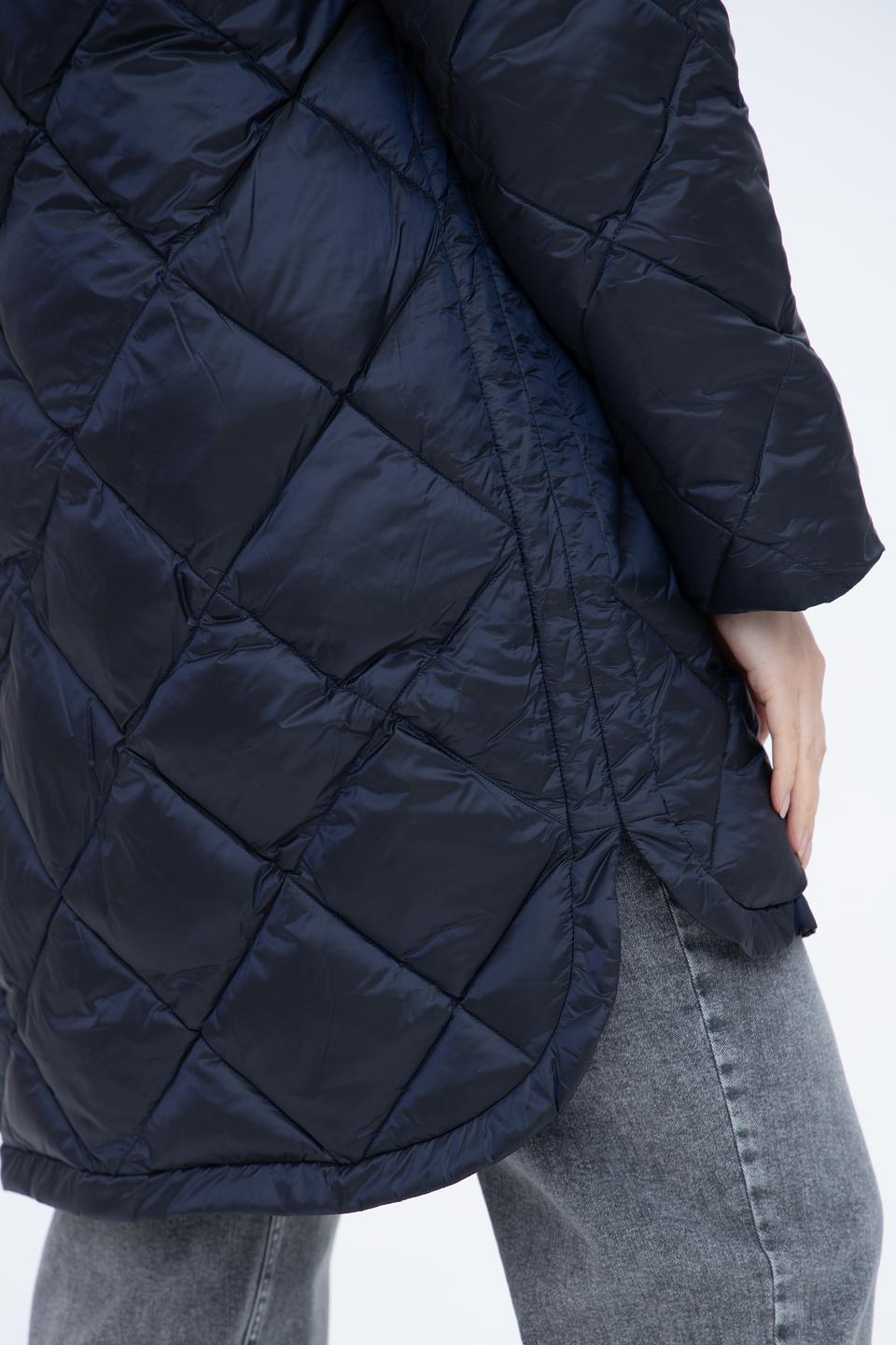 Пальто Baronia стеганое тёмно-синее
