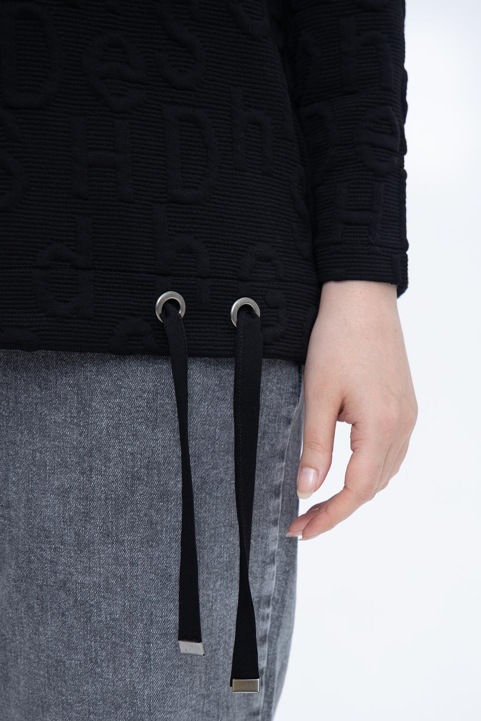 Пуловер Doris Streich с принтом чёрный