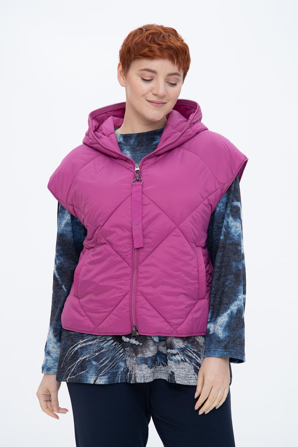 Жилет Lecomte стеганый фуксия