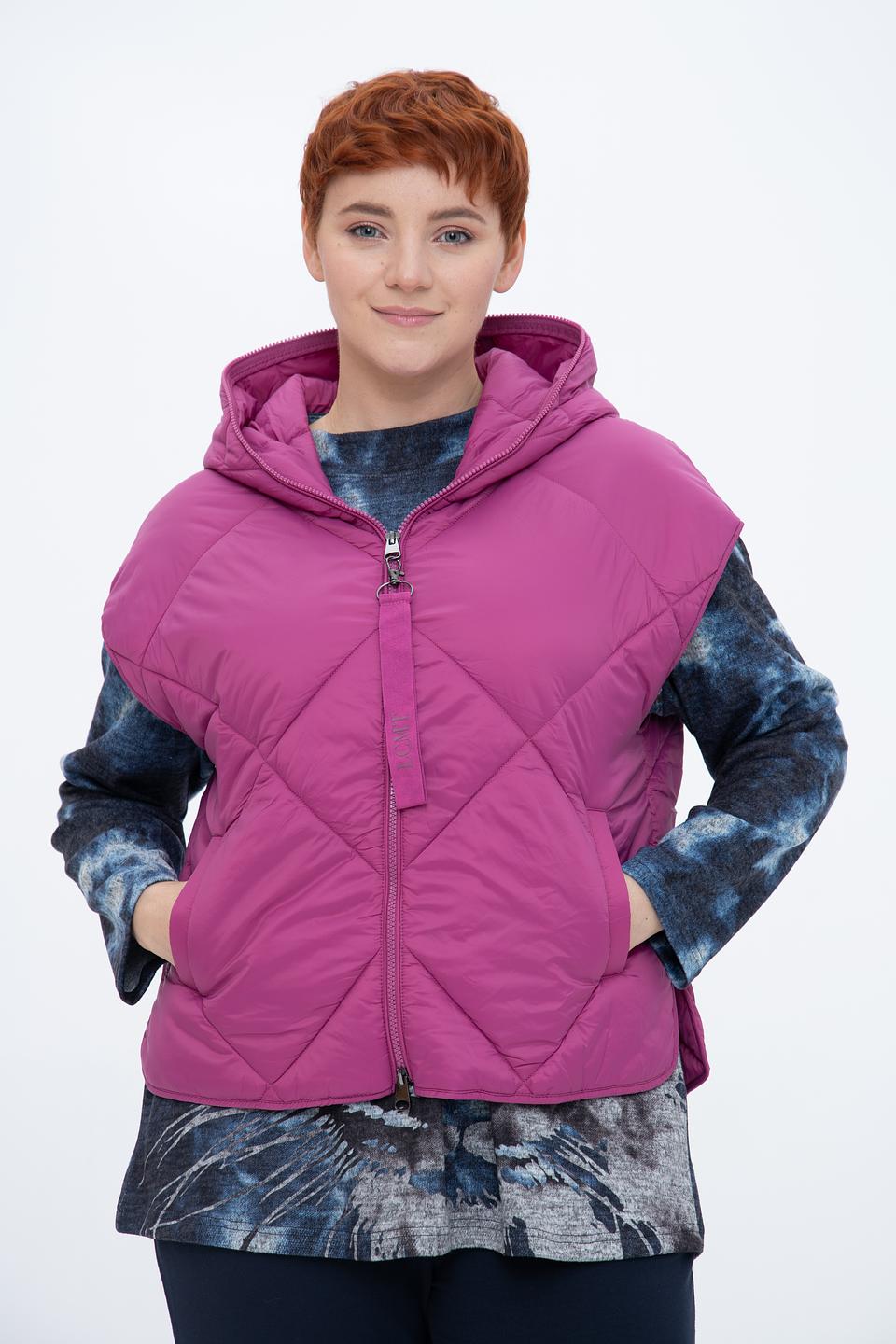 Жилет Lecomte стеганый фуксия