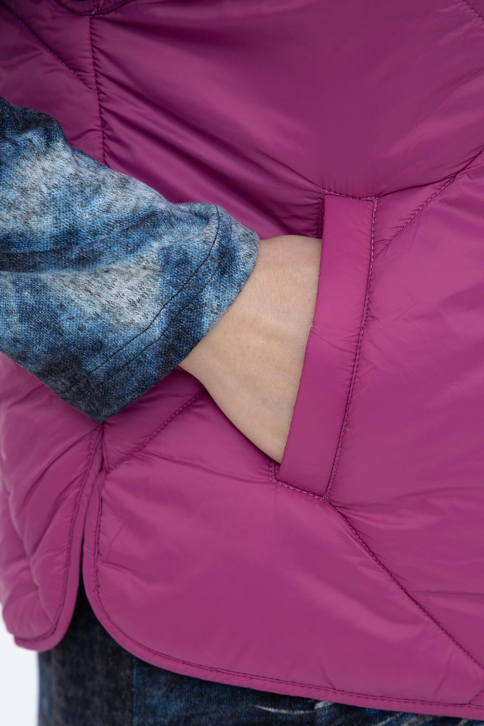 Жилет Lecomte стеганый фуксия