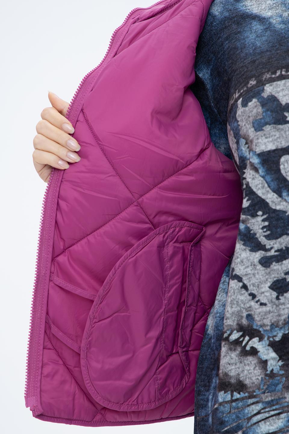 Жилет Lecomte стеганый фуксия
