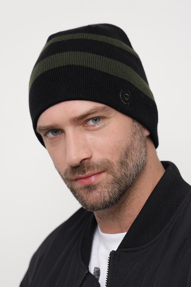 Шапка Bugatti ACC полосатая чёрная