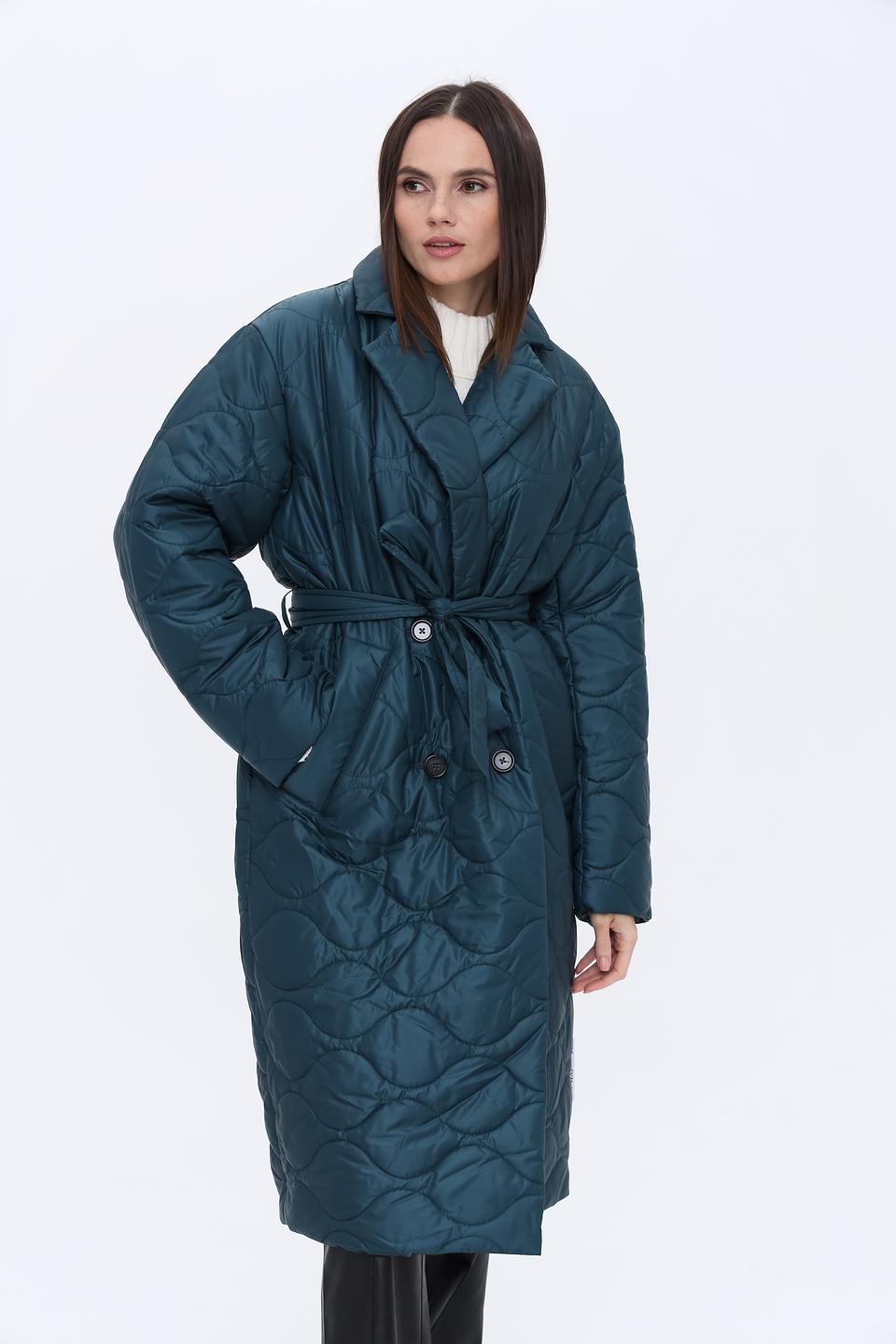 Пальто Marc O Polo стеганое изумрудное