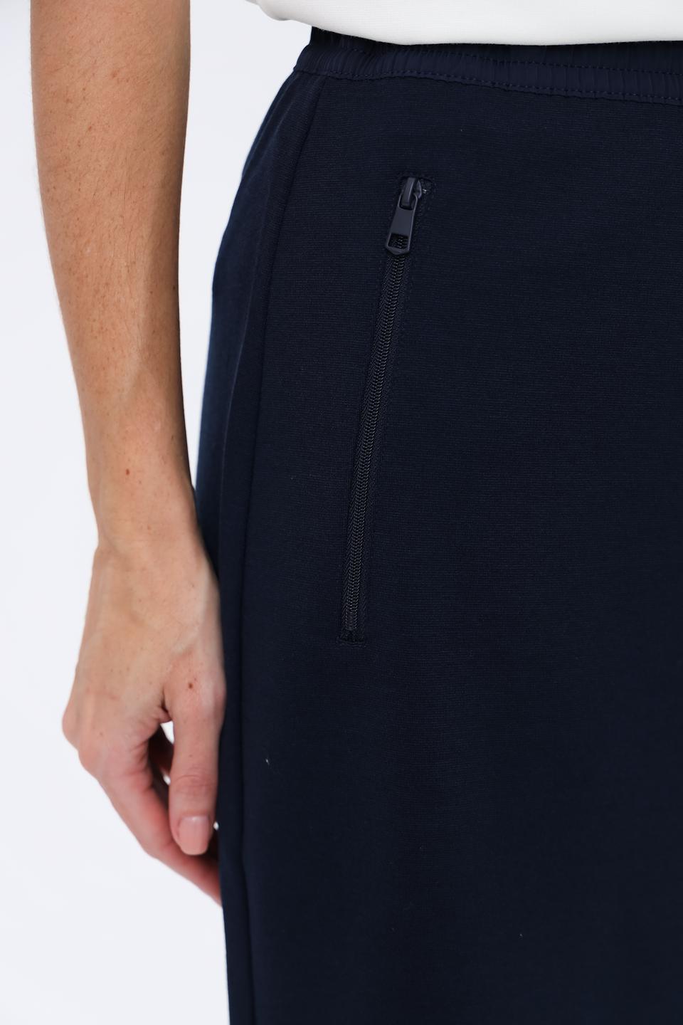 Юбка Tom Tailor темно-синяя с поясом