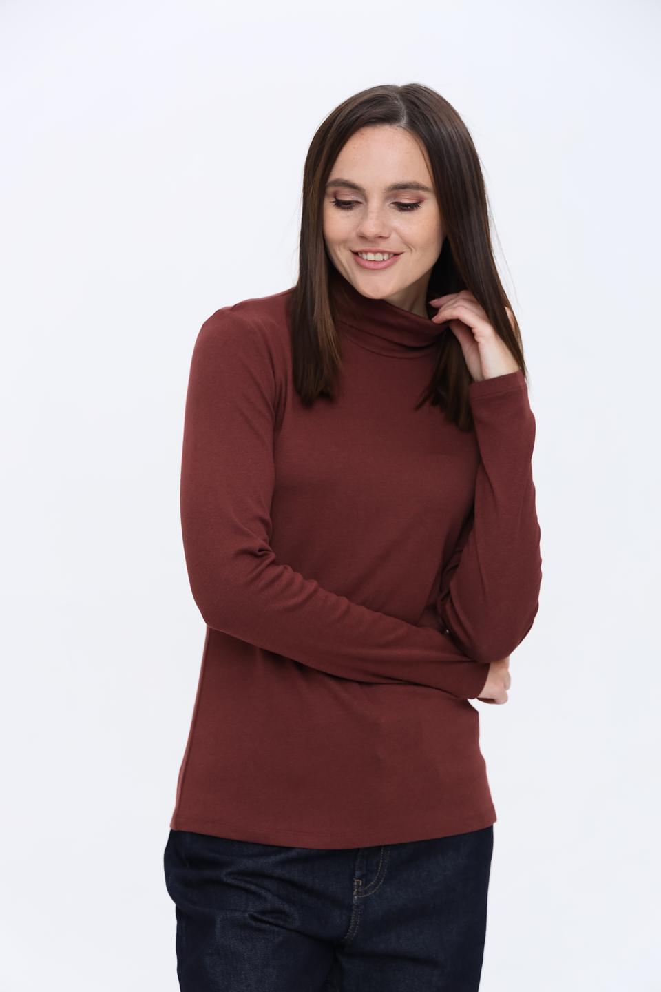 Водолазка Tom Tailor бордовая