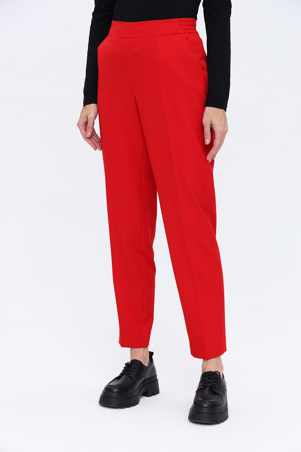 Брюки More and More красные с резинкой