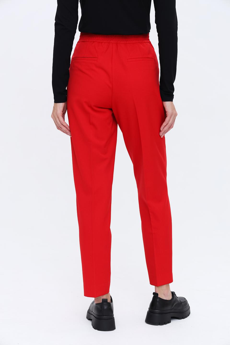 Брюки More and More красные с резинкой