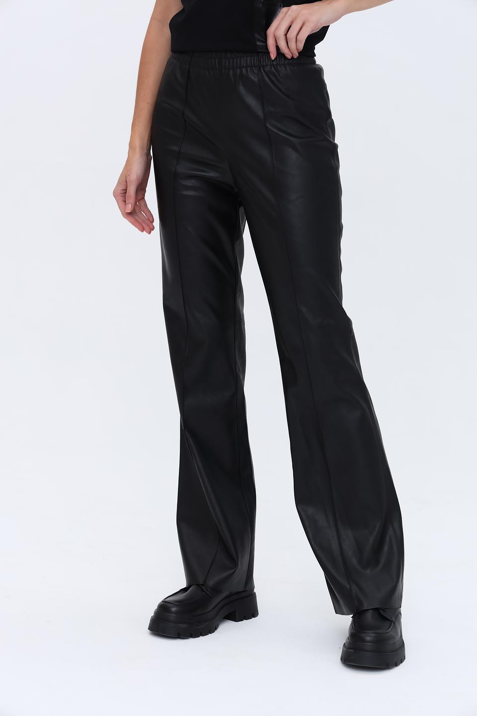 Брюки кожа Marc Aurel чёрные