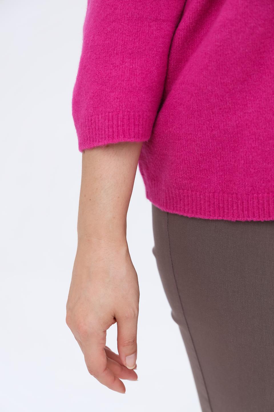 Кардиган Samoon фуксия с 3/4 рукавом