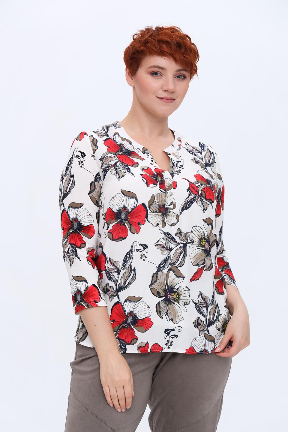 Блуза Frank Walder с маками