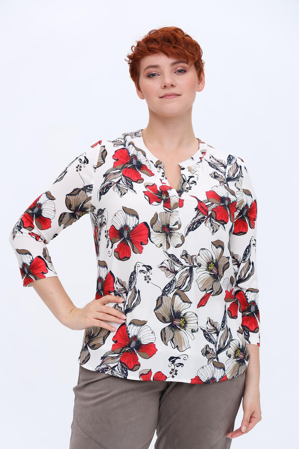 Блуза Frank Walder с маками