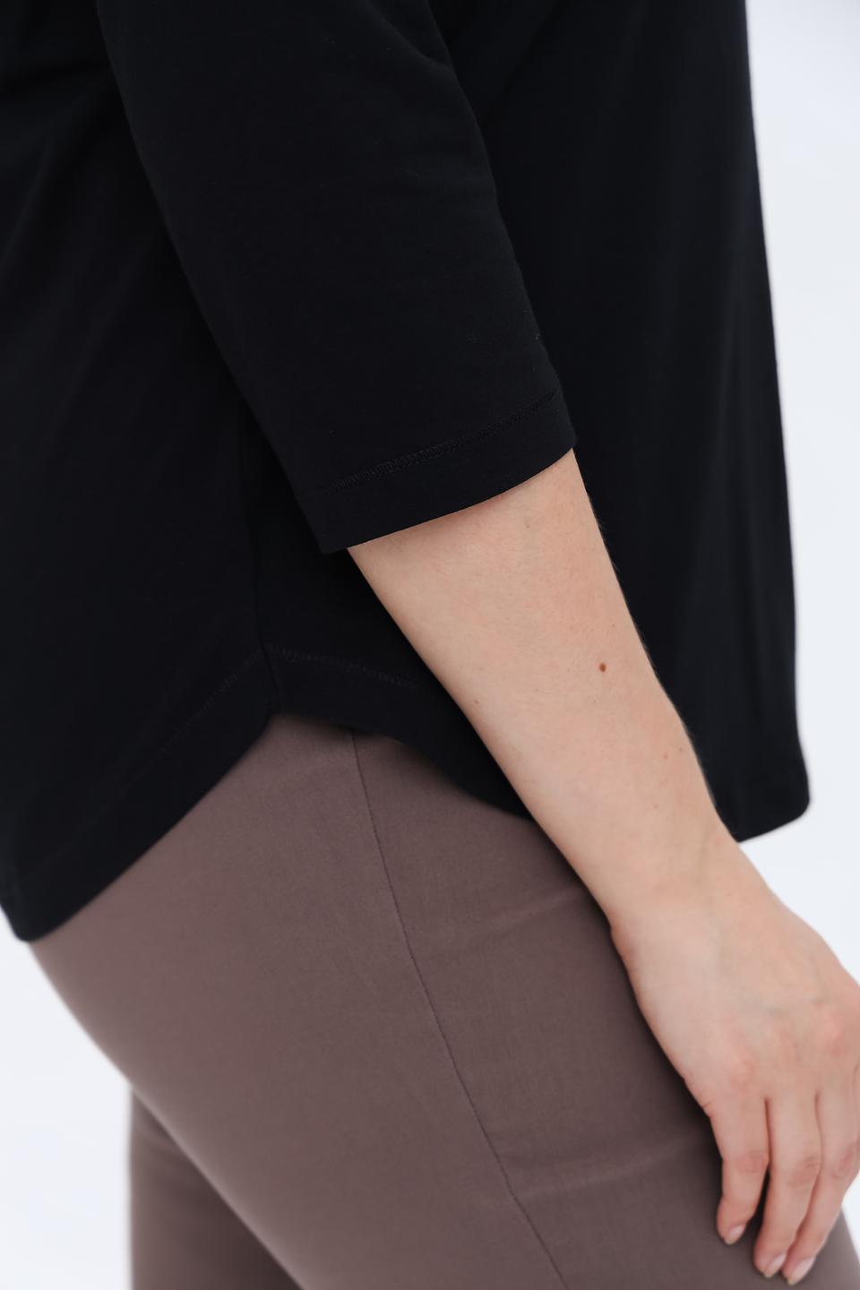 Лонгслив Samoon с принтом LIFE чёрный