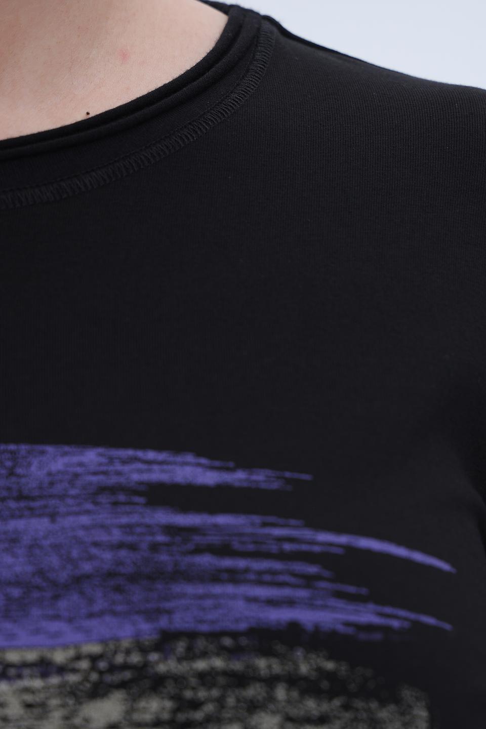 Лонгслив Bianca с принтом чёрный