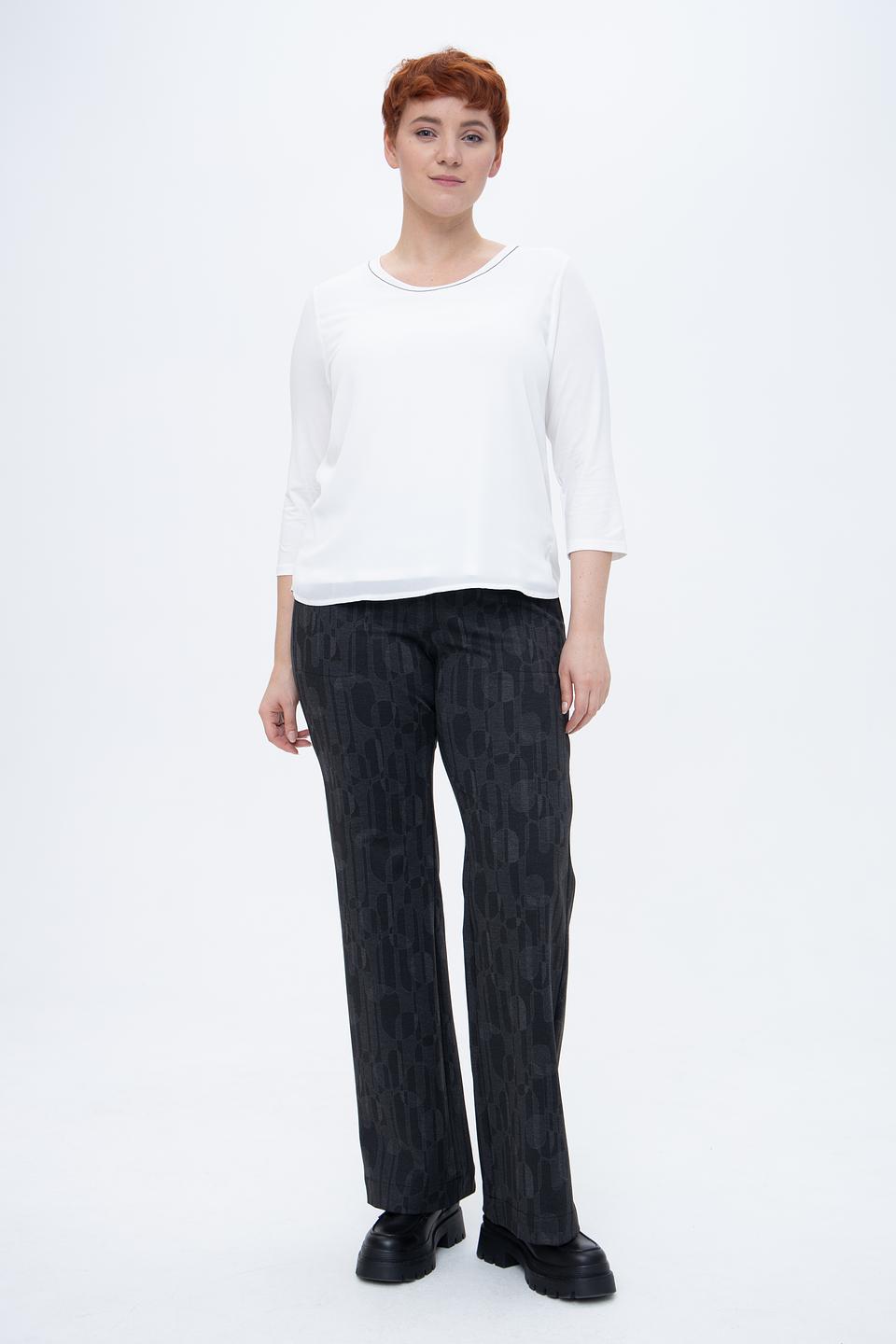 Лонгслив Frank Walder белый с отделкой