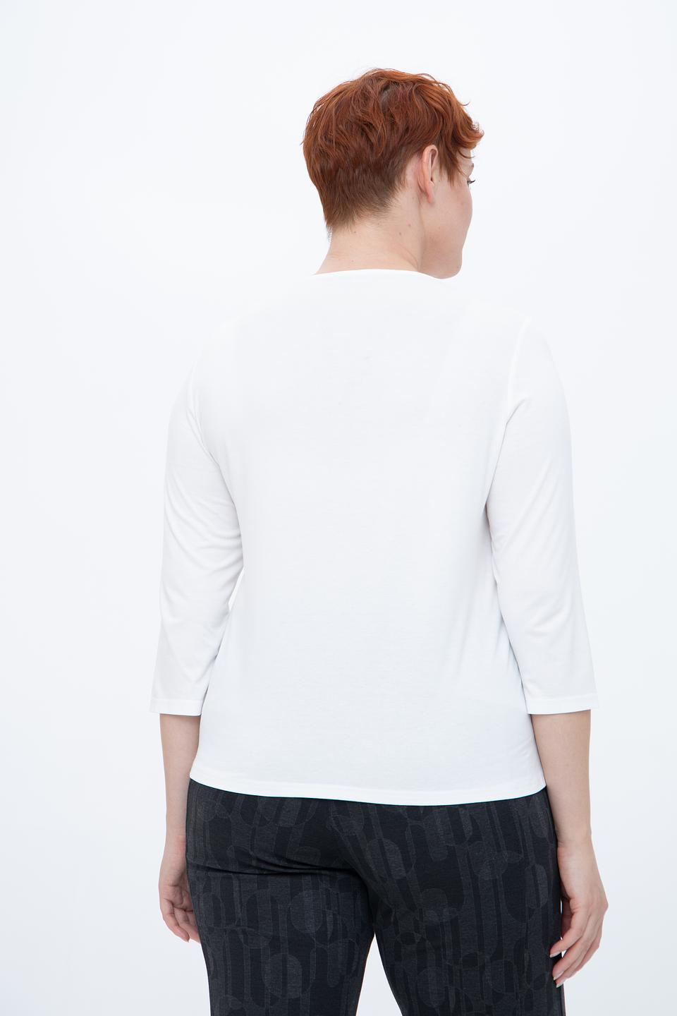 Лонгслив Frank Walder белый с отделкой