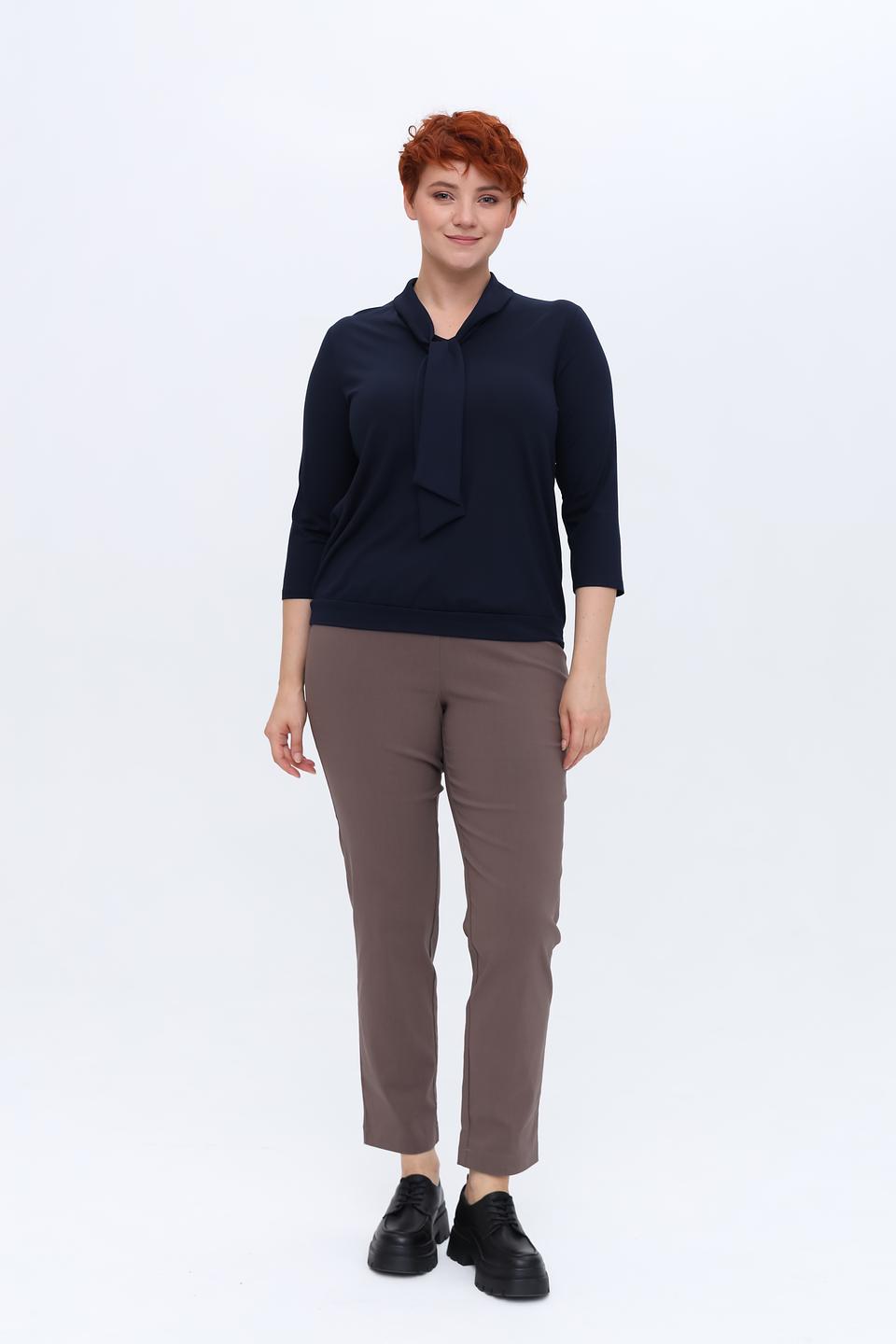 Блуза Frank Walder с завязкой темно-синяя